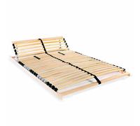 vidaXL Sommier à lattes 7 zones 28 lattes 120 x 200 cm Lit simple adultes