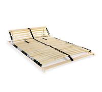 vidaXL Sommier à lattes 28 lattes 7 zones 140x200 cm Lit simple adultes