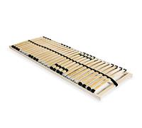 vidaXL Sommier à lattes 28 lattes 7 zones 90x200 cm lit simple pour adultes Marron