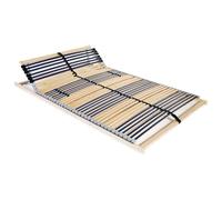 vidaXL Base de lit à lattes 42 lattes 7 zones 100x200 cm Lit simple adultes