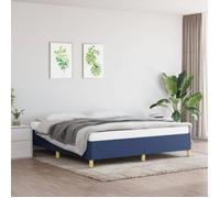 vidaXL Sommier à ressorts de lit Bleu 160x200 cm Tissu3120975