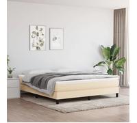 vidaXL Sommier à ressorts de lit Crème 180x200 cm Tissu3120537