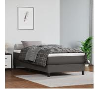 VidaXL Sommier à ressorts de lit Gris 90x190 cm Similicuir - Modèle 3120674