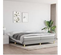 VidaXL Sommier à ressorts de lit Gris clair 200x200 cm Tissu - Modèle 3120638