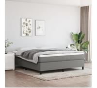 vidaXL Sommier à ressorts de lit Gris foncé 160x200 cm Tissu3120871