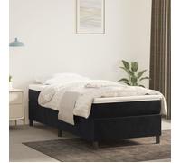 vidaXL Sommier à ressorts de lit Noir 100x200 cm Velours3121104