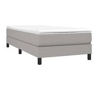Vidaxl Cadre De Lit Gris Clair 90x190 Cm Tissu Gris