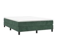 vidaXL Sommier à Ressorts de lit Vert foncé 140x190 cm Velours
