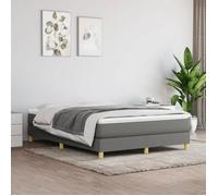 vidaXL Lit double rembourré 3120607 – sommier à ressorts et à lattes, moderne