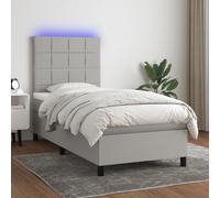 vidaXL Sommier à Lattes de Lit avec Matelas et LED, Lit Rembourré, Lit Simple, Lit Adulte de Chambre à Coucher Intérieur, Moderne, Gris Clair 90x190cm Gris clair https://www.fnac.com/mp48375159/vidaXL-Sommier-tapissier-avec-matelas-et-LED-Gris-clair-90x190cm-Tissu/w-4?oref=ce45e654-7b5d-faad-3060-d2b6b881c747