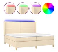 Sommier à Lattes de Lit Matelas LED Rembourré Gris Foncé 200x200 cm Tissu vidaXL