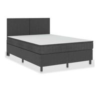 vidaXL Sommier tapissier Gris Tissu 140 x 200 cm
