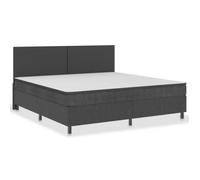 vidaXL Sommier tapissier Gris Tissu 200 x 200 cm
