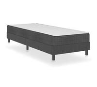 vidaXL Sommier tapissier Gris Tissu 90 x 200 cm
