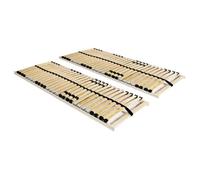 vidaXL Sommiers à lattes 2 pcs, 28 lattes, 7 zones, 70x200 cm