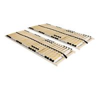 vidaXL Sommiers à lattes 2 pcs avec 28 lattes 7 zones 80x200 cm