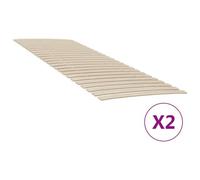 vidaXL Sommiers à lattes avec 48 lattes 2 pcs 70x200 cm
