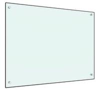 vidaXL Dosseret de cuisine Verre trempé Anti-éclaboussures Anti-rayures Blanc 80x60 cm