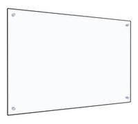 vidaXL Dosseret de cuisine Carrelage mural Verre trempé Transparent Résistant aux rayures 90x60 cm