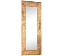 vidaXL Spiegel handgesneden 110x50x2,5 cm massief mangohout321649 Brun G