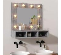 vidaXL Armoire à miroir Sonoma avec LED et rangement pour maquillage 820455