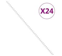 vidaXL Spirales de gabion 24 pièces Acier galvanisé 100 cm Argent G