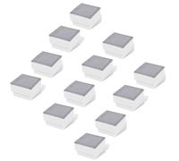vidaXL Spot LED encastré de sol extérieur 12 pcs 100x100x68 mm