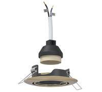 vidaXL Spotlights avec des projecteurs 6 pcs Laiton 9 x 9 cm Métal, Salon, lumières modernes, lustre LED, finition mate, lumière circulaire, montée au plafond, solution élégante