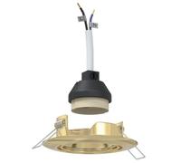 vidaXL Spots encastrés 6 pcs Ronds GU10 Or Ø90 mm Acier