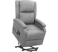 Sta-op-Fauteuil de relaxation, massant tissu gris clair