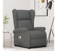 Fauteuil De Massage Inclinable Gris Fonc? Tissu - Vidaxl Gris