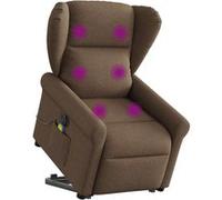 vidaXL Sta-op-massagestoel elektrisch verstelbaar stof bruin3303408 Marron G