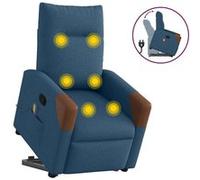 vidaXL Sta-op-massagestoel verstelbaar stof blauw3324020 Bleu G
