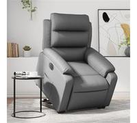 Vidaxl Fauteuil Inclinable Électrique Gris Similicuir Gris