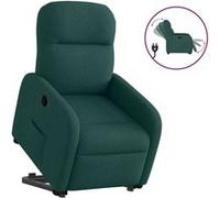 Vidaxl Fauteuil Inclinable Électrique Vert Foncé Tissu Vert