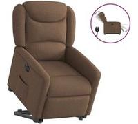 Vidaxl Fauteuil Inclinable Électrique Marron Tissu Marron