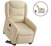 Vidaxl Fauteuil Inclinable Électrique Crème Tissu