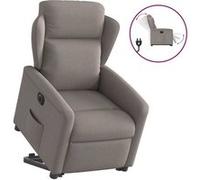 Vidaxl Fauteuil Inclinable Électrique Taupe Tissu