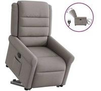 vidaXL Sta-op-stoel elektrisch verstelbaar stof taupe3303341 Taupe