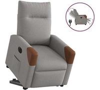 vidaXL Sta-op-stoel elektrisch verstelbaar stof taupe3324027 Taupe