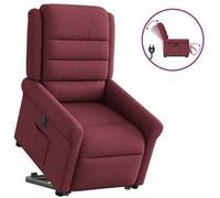 Sta-op-stoel elektrisch verstelbaar stof wijnrood3303337