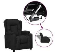 Vidaxl Fauteuil Noir Tissu Noir