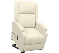 Vidaxl Fauteuil Inclinable Crème Tissu