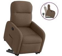 vidaXL Fauteuil inclinable Marron Tissu