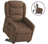 Vidaxl Fauteuil Inclinable Marron Tissu Marron