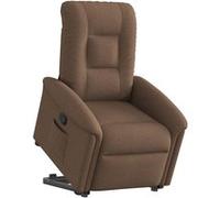 vidaXL Fauteuil inclinable Marron Tissu