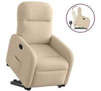 vidaXL Sta-op-stoel verstelbaar stof crÃmekleurig3302980 Blanc G