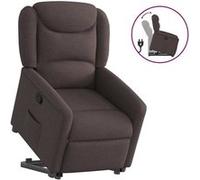 vidaXL Fauteuil relax avec releveur Tissu marron foncé
