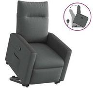 vidaXL Sta-op-stoel verstelbaar stof donkergrijs3324053 Gris