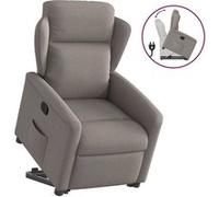 vidaXL Sta-op-stoel verstelbaar stof taupe3303141 Taupe G
